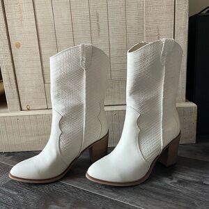 Women's White Western Boots